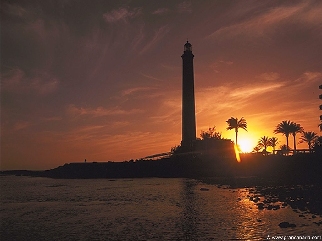Faro de Maspalomas playa, Gran Canaria